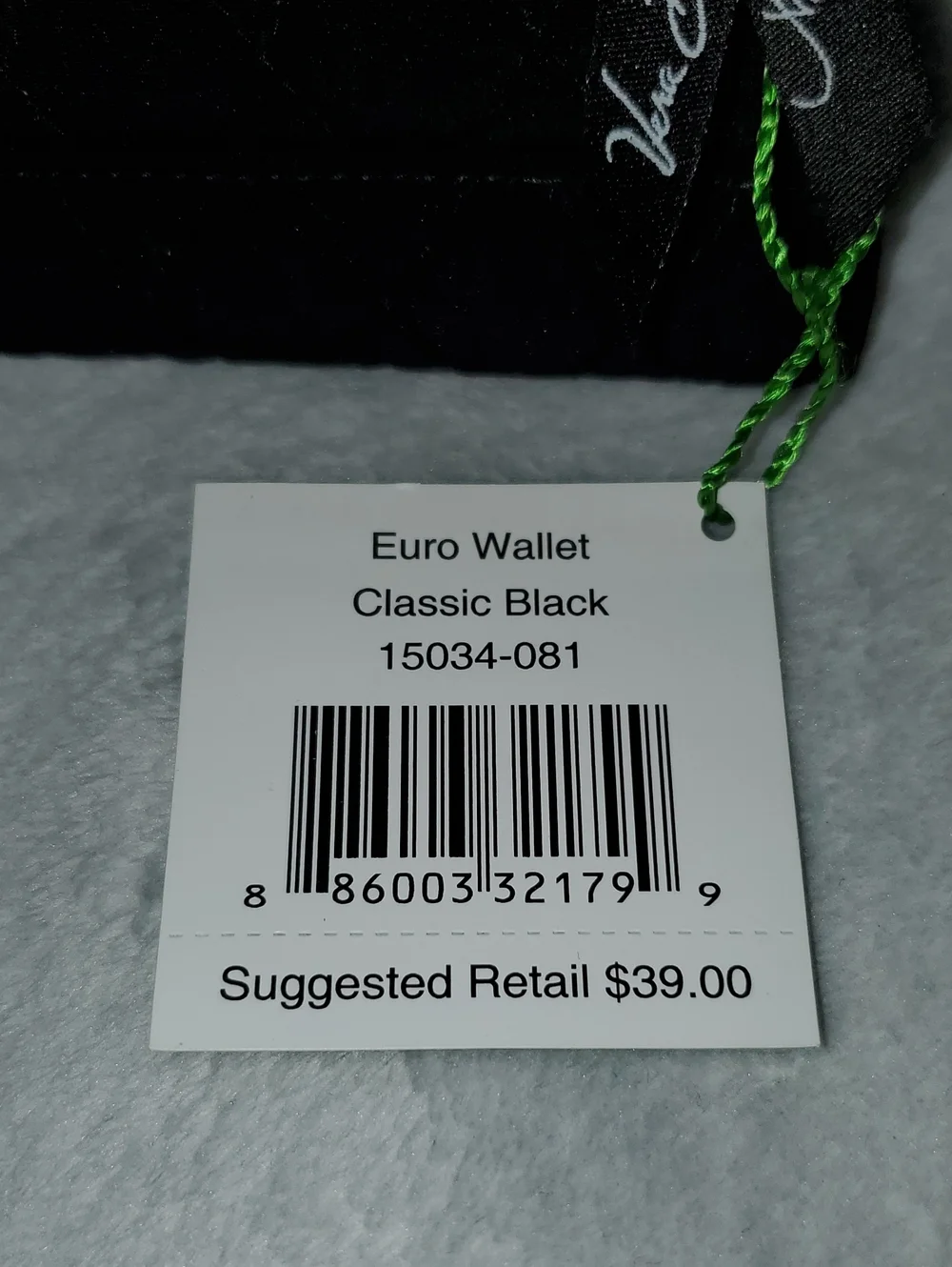 NWT Vera Bradley Euro Wallet in Classic Black - Picture 4 of 10
